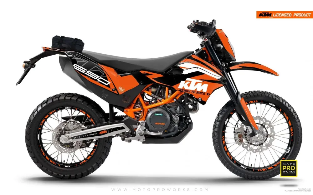 KTM 690 Enduro DEKOR - "ABSTRAKT" (orange/sort)