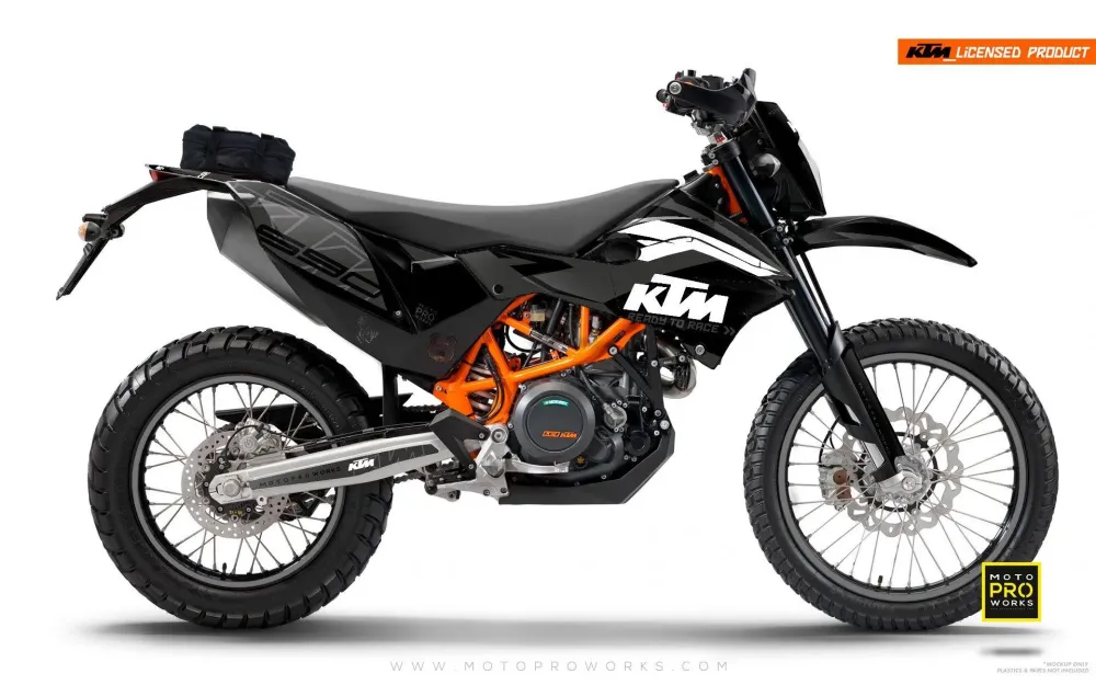 KTM 690 ENDURO DEKOR - "ABSTRAKT" (sort/grå)