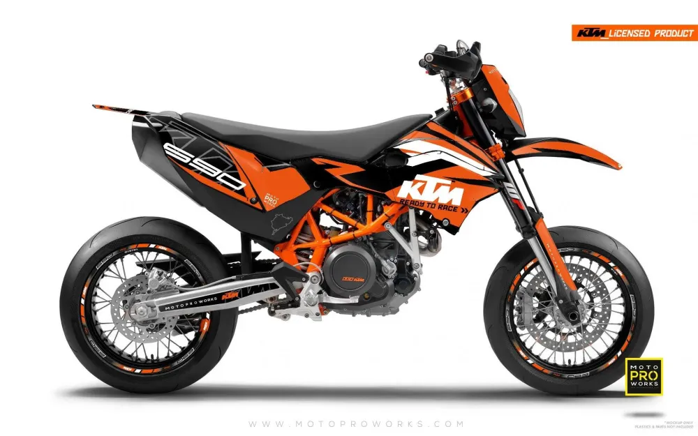 KTM 690 SMC-R DEKOR - "ABSTRAKT" (orange/sort)