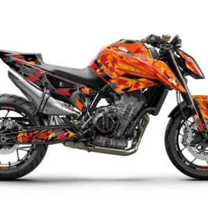 KTM 790/890 Duke DEKOR - "Flake" (Orange/Sort)