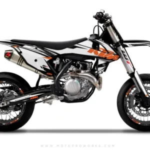 KTM EXC/SX/XC DEKOR - "KANT" (hvid)