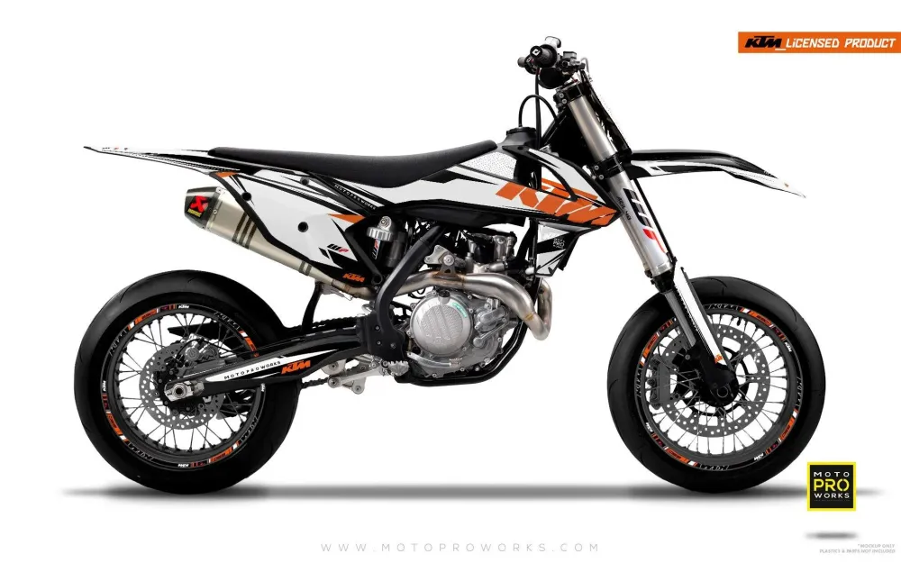 KTM EXC/SX/XC DEKOR - "KANT" (hvid)
