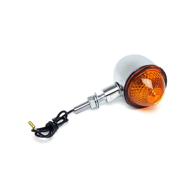 Mini Bullet blinklys krom