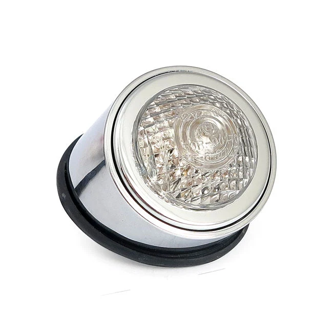Old School Type 1 LED-baglygte krom klar linse