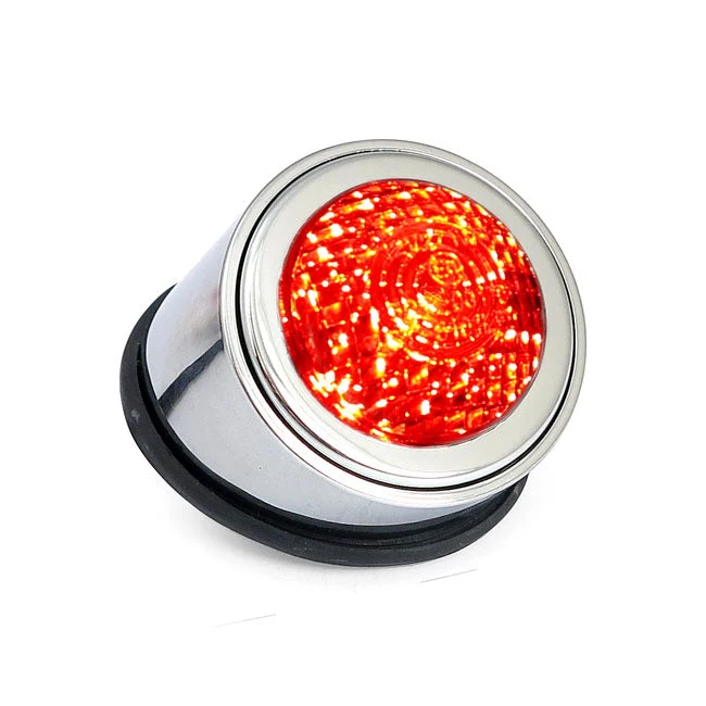 Old School Type 1 LED-baglygte krom klar linse