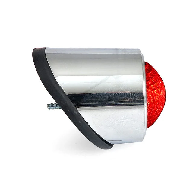Old School Type 1 LED-baglygte krom klar linse