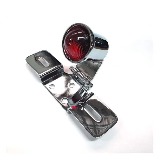 Old School Type 6 LED-baglygte nummerpladebeslag krom
