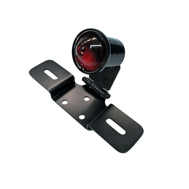 Old School Type 6 LED-baglygte nummerpladebeslag sort