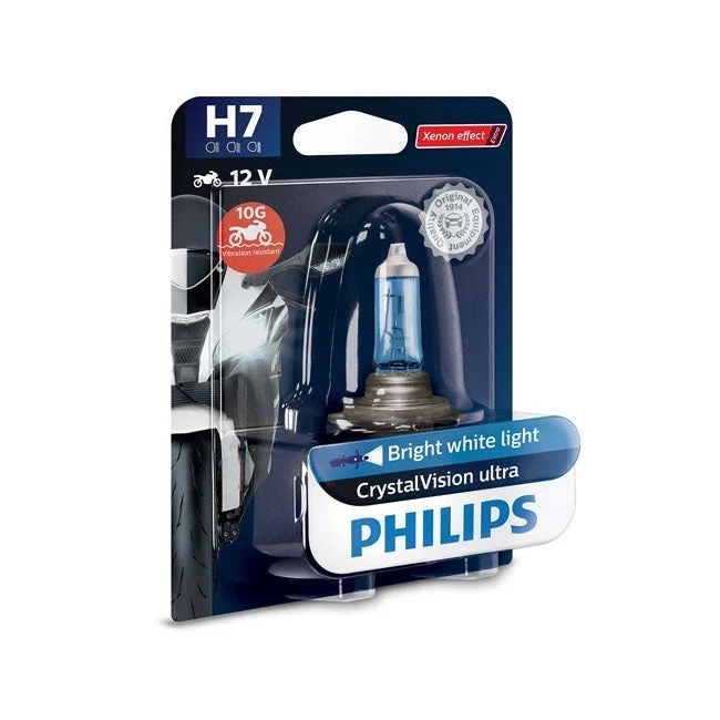 Philips CrystalVision Ultra Moto forlygtepære H7 55W