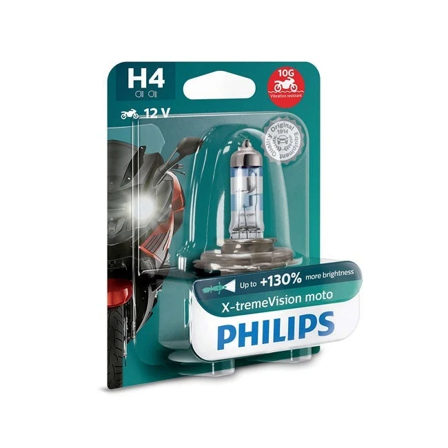 Philips X-TremeVision+ Moto forlygtepære H4 55/60W