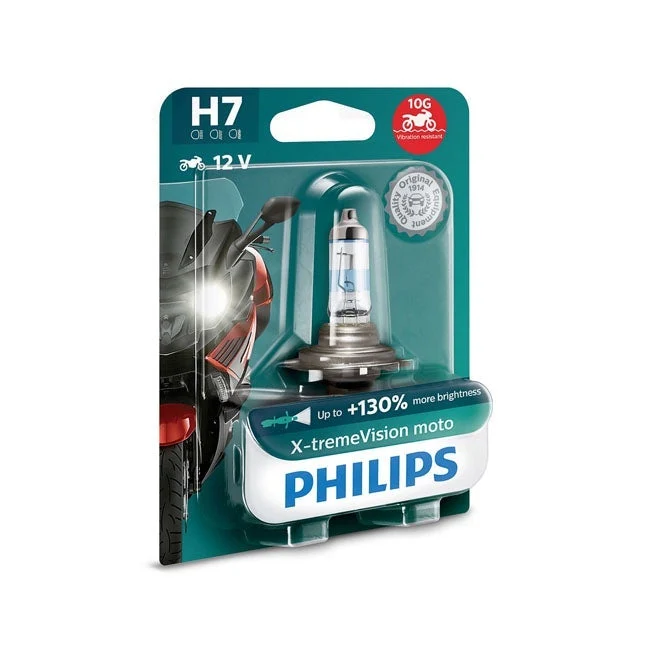 Philips X-TremeVision+ Moto forlygtepære H7 55W