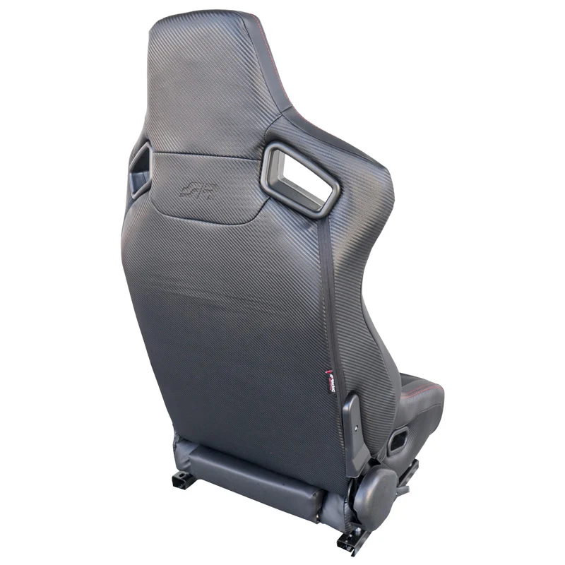 Simoni Racing, Sportssæde Emerson - Sort Ecoleather - Venstre Reclinable - inkl. Slidere