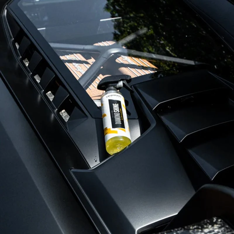 Skinnende auto glas rens
