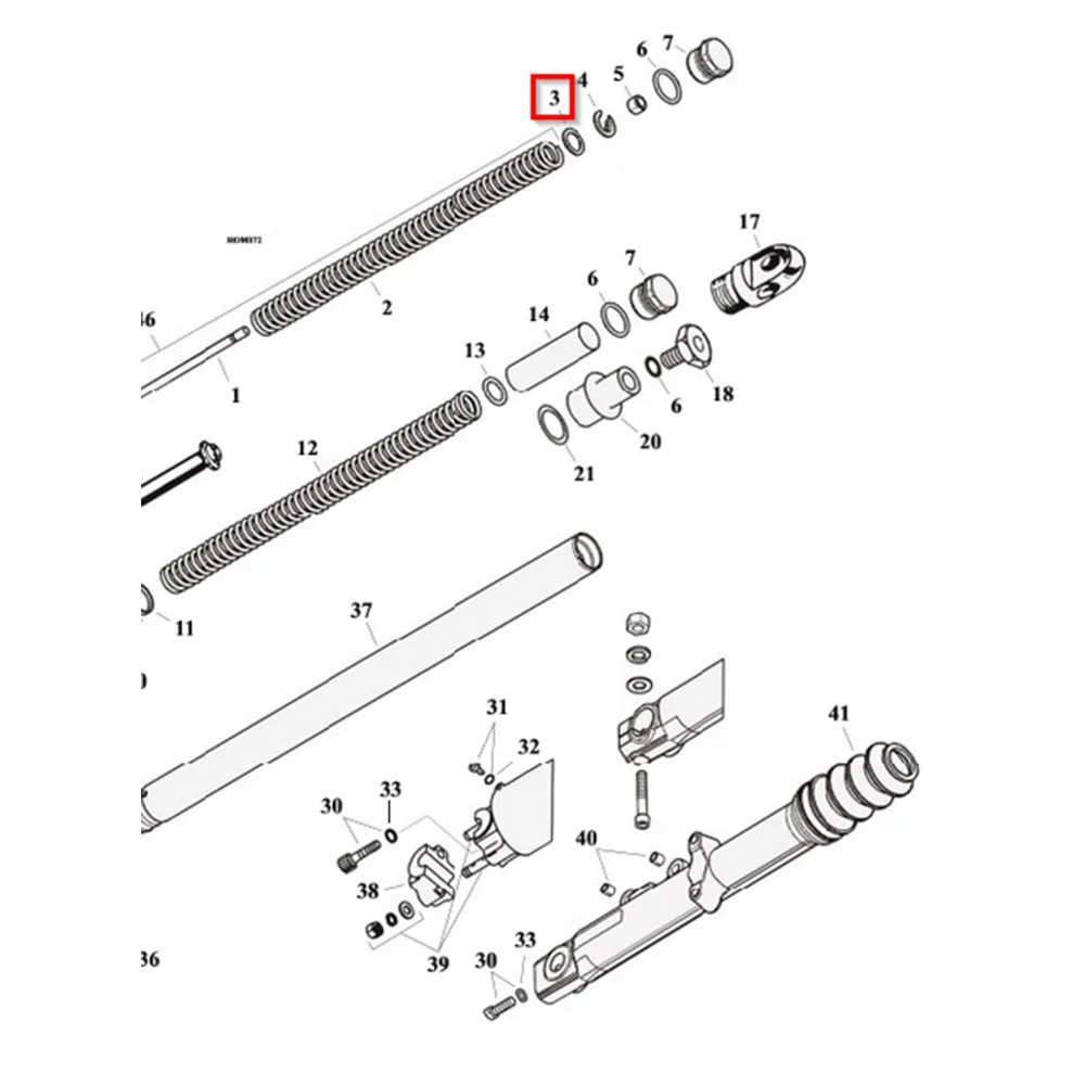 Skivefjeder Monotube-støddæmper Forgaffel XL1200X 16-21; 1200XS 18-20
