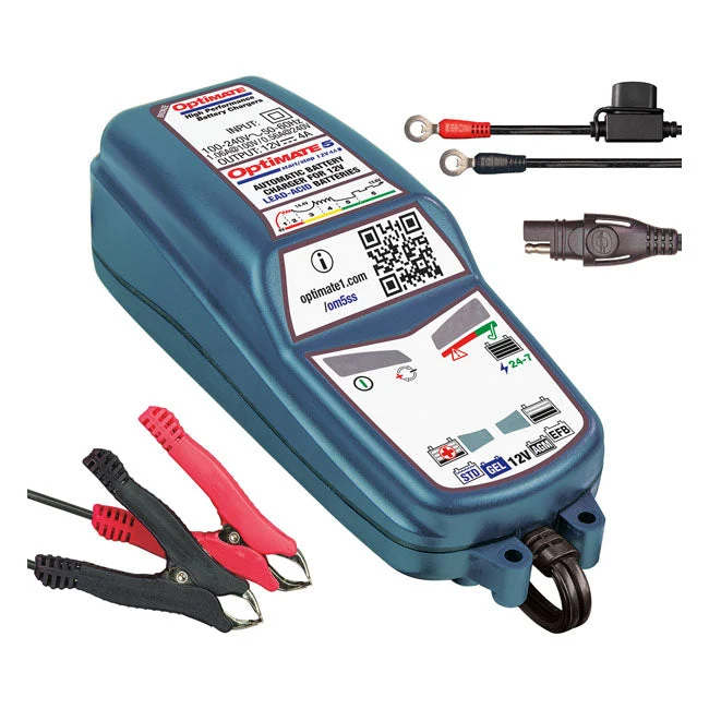 TecMate Optimate 5 12V Start-Stop & Deep Cycle-batterioplader
