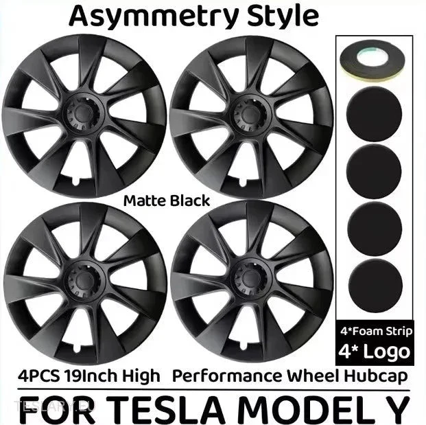 TESLA Y 19" FULD DÆKNING SPORT NAVKAPSLER - MATSORT