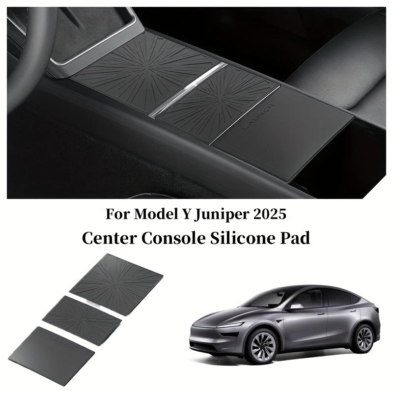 Tesla til model y einer/lancering 2025 Silikone Center Console Protector, Anti-Slip og Wear-Resistent Dashboard Cover, Car...