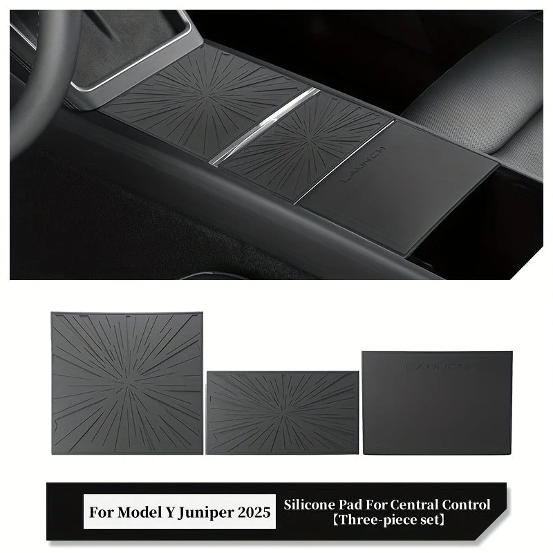 Tesla til model y einer/lancering 2025 Silikone Center Console Protector, Anti-Slip og Wear-Resistent Dashboard Cover, Car...