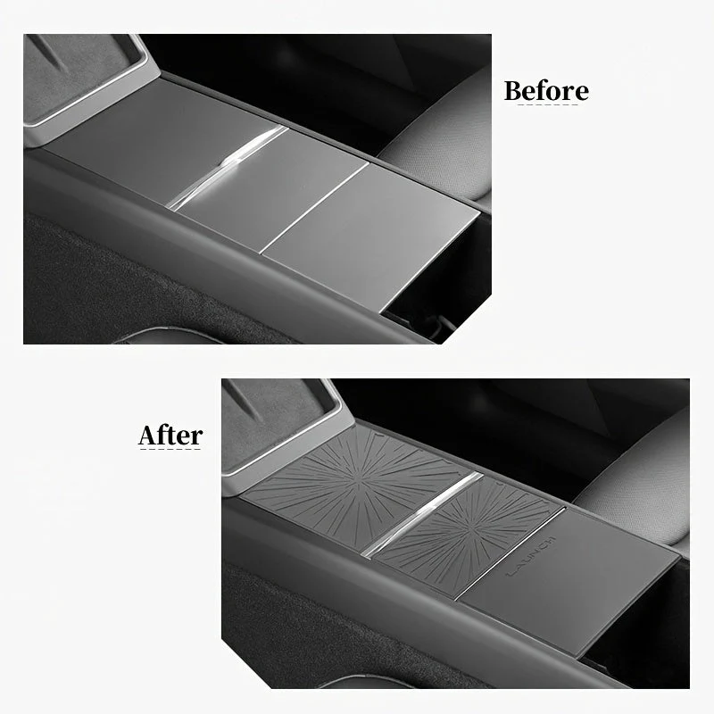 Tesla til model y einer/lancering 2025 Silikone Center Console Protector, Anti-Slip og Wear-Resistent Dashboard Cover, Car...