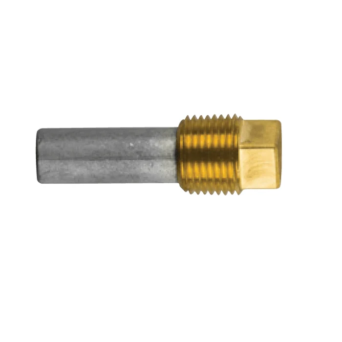 Zink anode caterpillar, motor, ᴓ12 * 40mm komplet med messing plug th.3 / 8''BPT