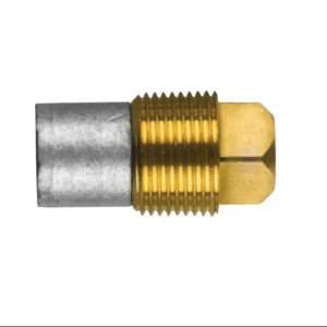 Zink anode caterpillar, motor, blyant anode komplet med messing plug Th.1 / 2 '' 'Gas (BSPT)