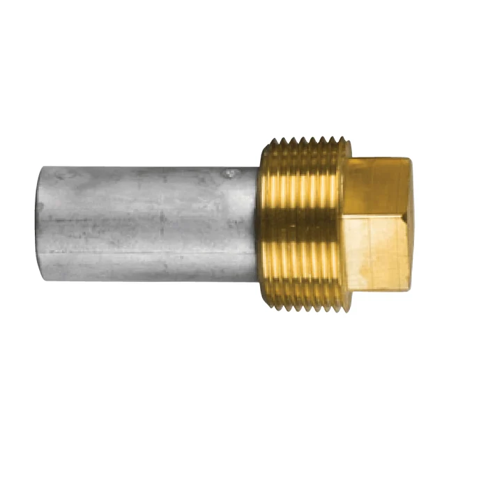 Zink anode caterpillar, motor, blyant anode komplet med messing plug Th.1-1 / 4''BPT