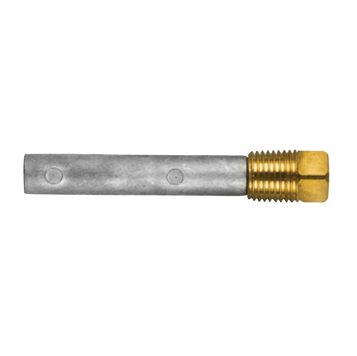 Zink anode caterpillar, motor, blyant anode komplet med messing plug th.1 / 4''BPT