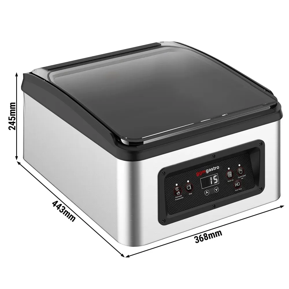Kammervakuumforsegler - 5,1 m³/t - 430 watt - Lcd
