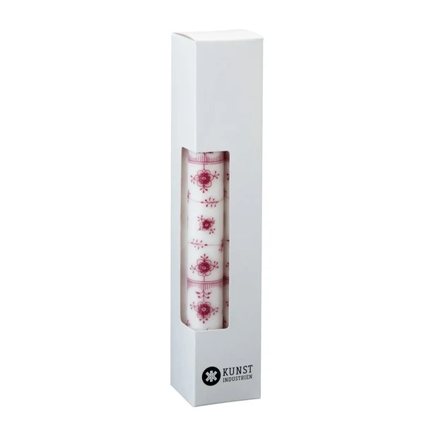 4 stk Musselmalet vivid - ruby red