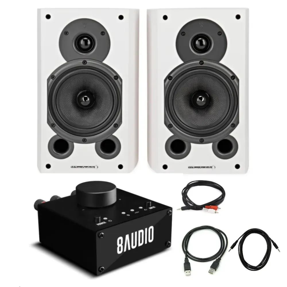Wharfedale Diamond 9.1 / 8 Audio 8XA Pakke White