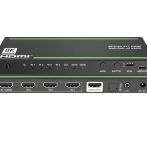 NÖRDIC 8K HDMI 2.1 eARC/ARC Switch og Extractor 4 til 1 Optisk SPDIF & Stereo CEC HDR Dolby Atmos, True HD, Led Plus, DTS-...