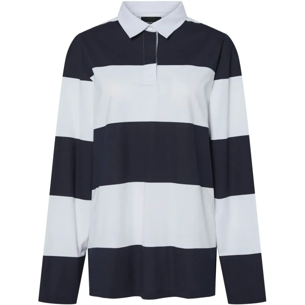 PIECES dame polo PCFRIDA - Maritime Navy White Xs