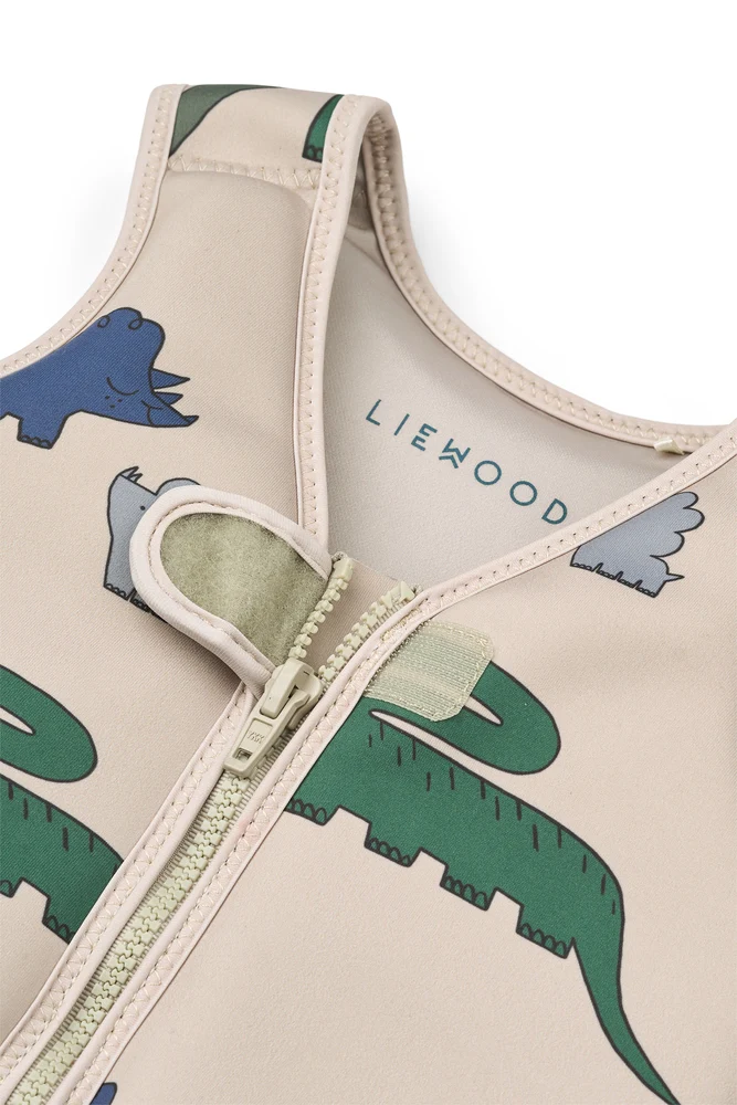 Professional Marine Liewood Dove Badevest - Dinosaurs / Mist