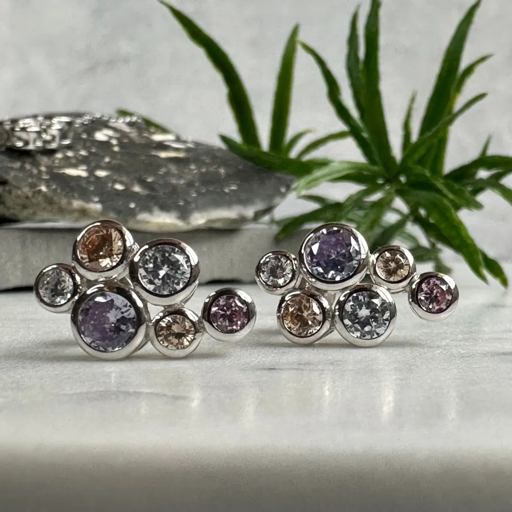 Øreringe Miriam Color - Sterling Platinum