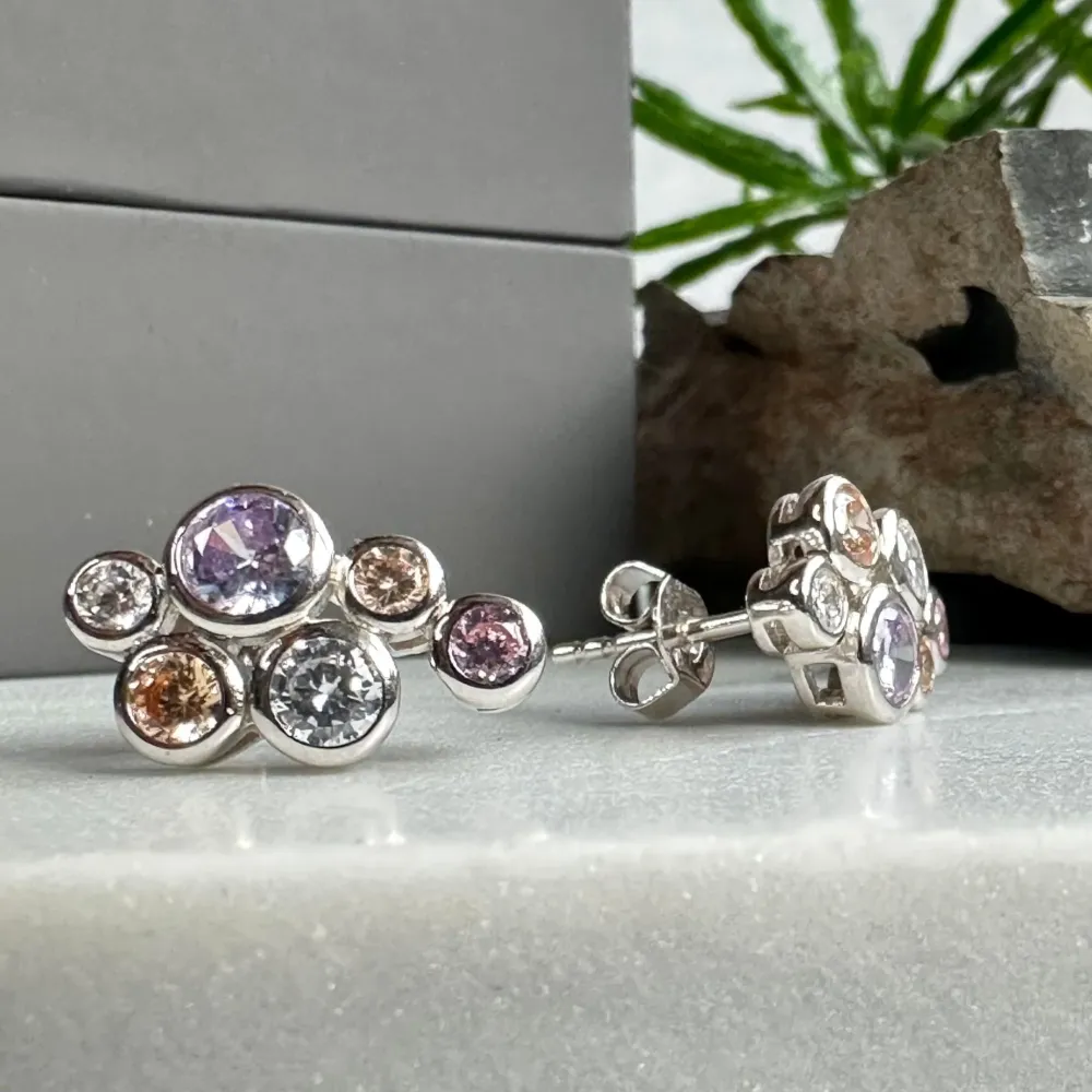 Øreringe Miriam Color - Sterling Platinum