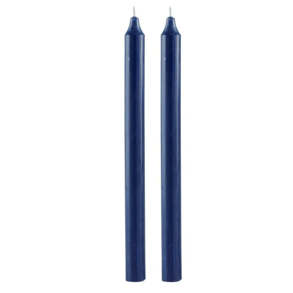 Rustik stagelys, Marineblå, 29 cm. 1 stk