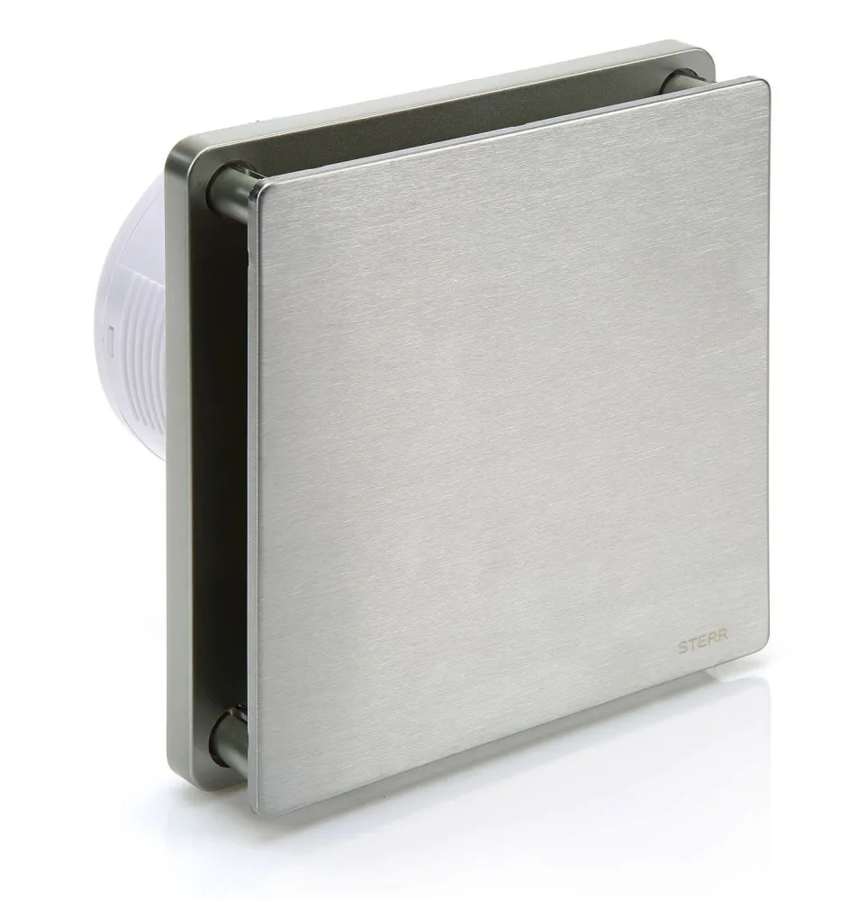 STERR BFS100H-S - 100 mm Badeværelsesventilator, med fugtighedssensor, 90 m³/h, Sølv