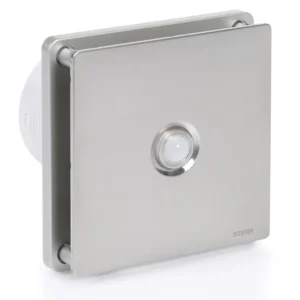 STERR BFS100P-S - 100 mm Badeværelsesventilator, Bevægelsessensor, 90 m³/h, Sølv