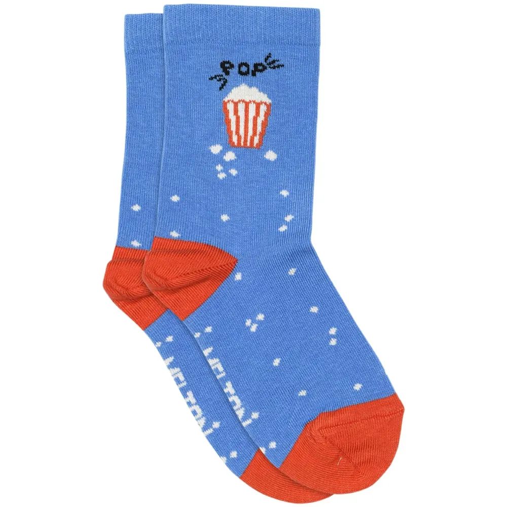MELTON Super Sonic Navy Popcorn strømper 23