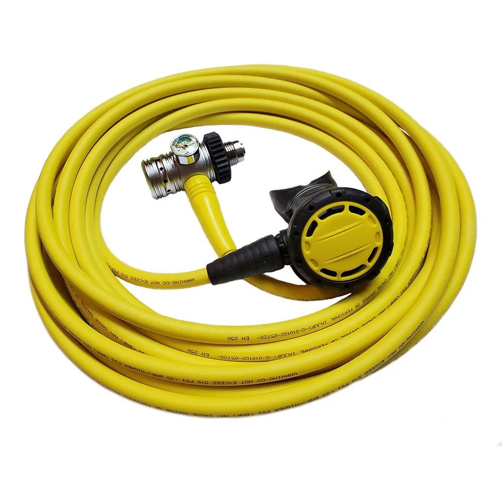METALSUB - HOOKAH - Regulatorsæt til båd - m. 10 m slange med 1 trin og regulator