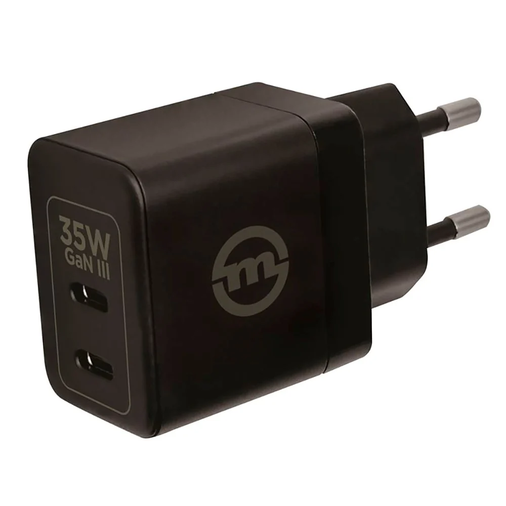 Mobile Origin Super Charger 35W GaN Vægoplader m. 2x MODERN USB - Sort