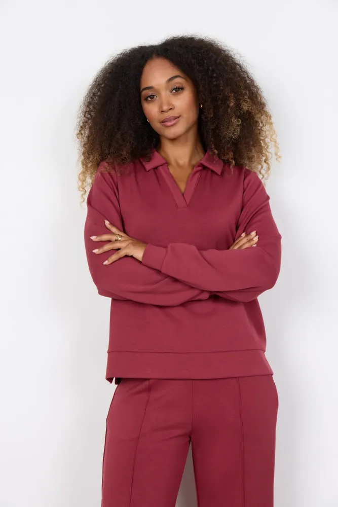 SC-BANU 285 Pullover Rubin rød Xs
