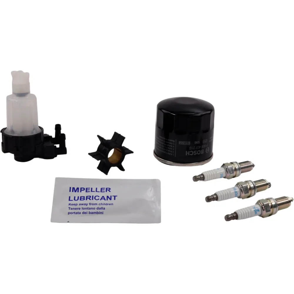 SeaTec, Mercury Servicekit 25-30HK EFI - Oliefilter, Brændstoffilter, Tændrør, Impeller