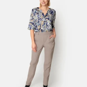 Sofie Bukser - Sand - Sleek Fit / Elastik i Taljen 74