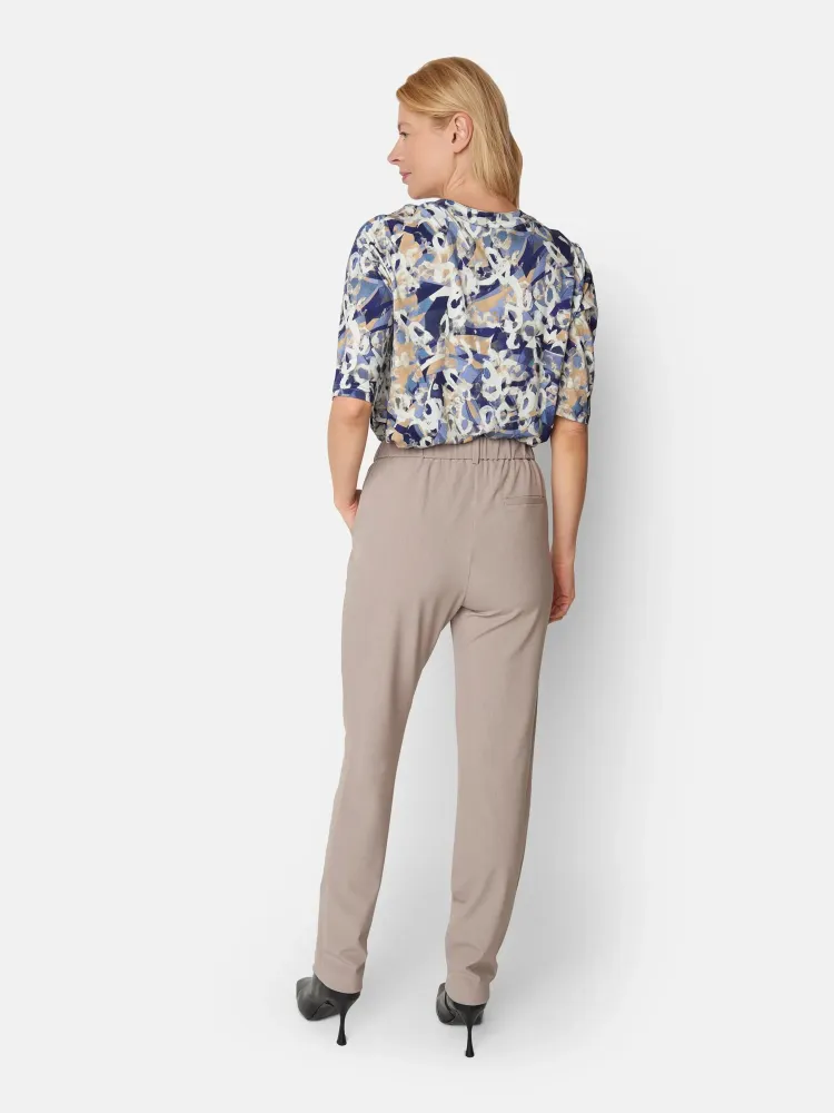 Sofie Bukser - Sand - Sleek Fit / Elastik i Taljen 74