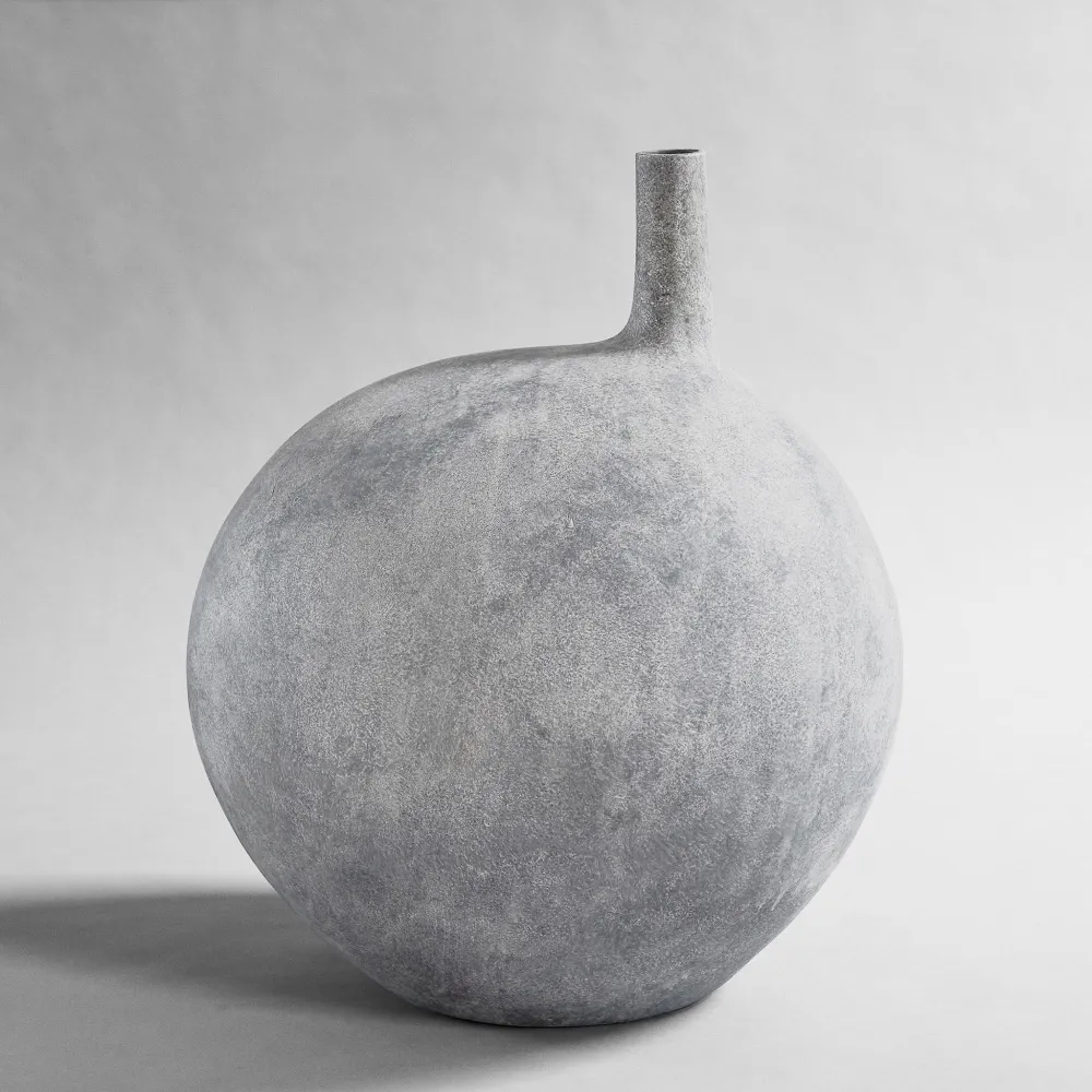 Submarine Vase - Big - Airy Grey White | Black