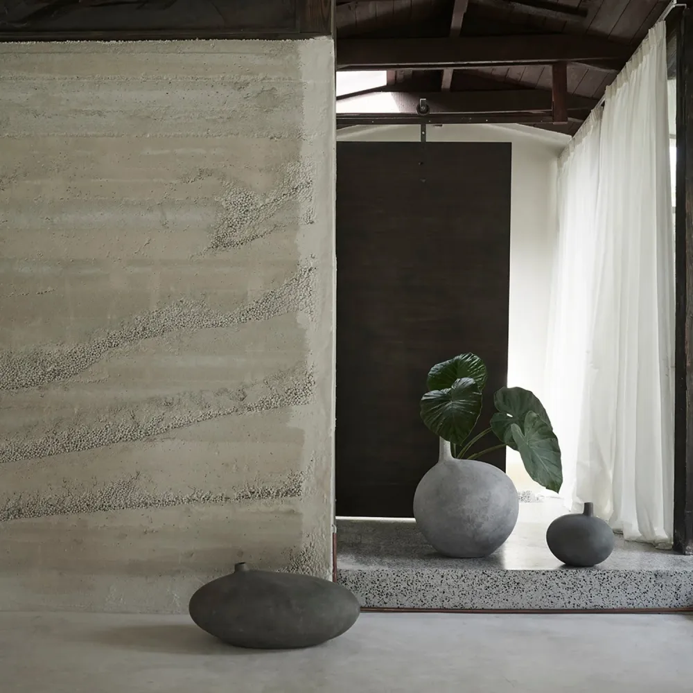 Submarine Vase - Big - Airy Grey White | Black