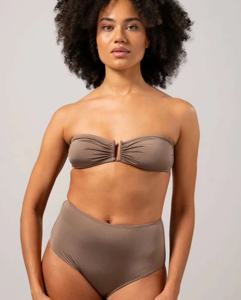 Understatement Underwear - Bandeau Bikini Top - Mauve Xs