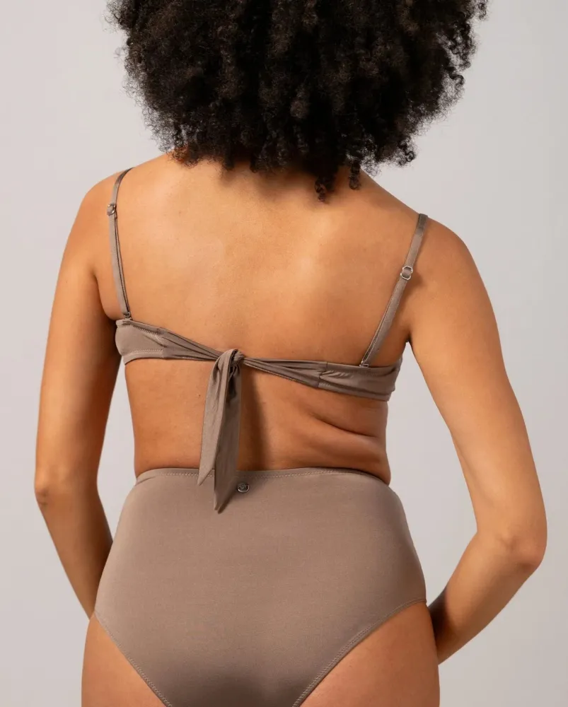Understatement Underwear - Bandeau Bikini Top - Mauve Xs