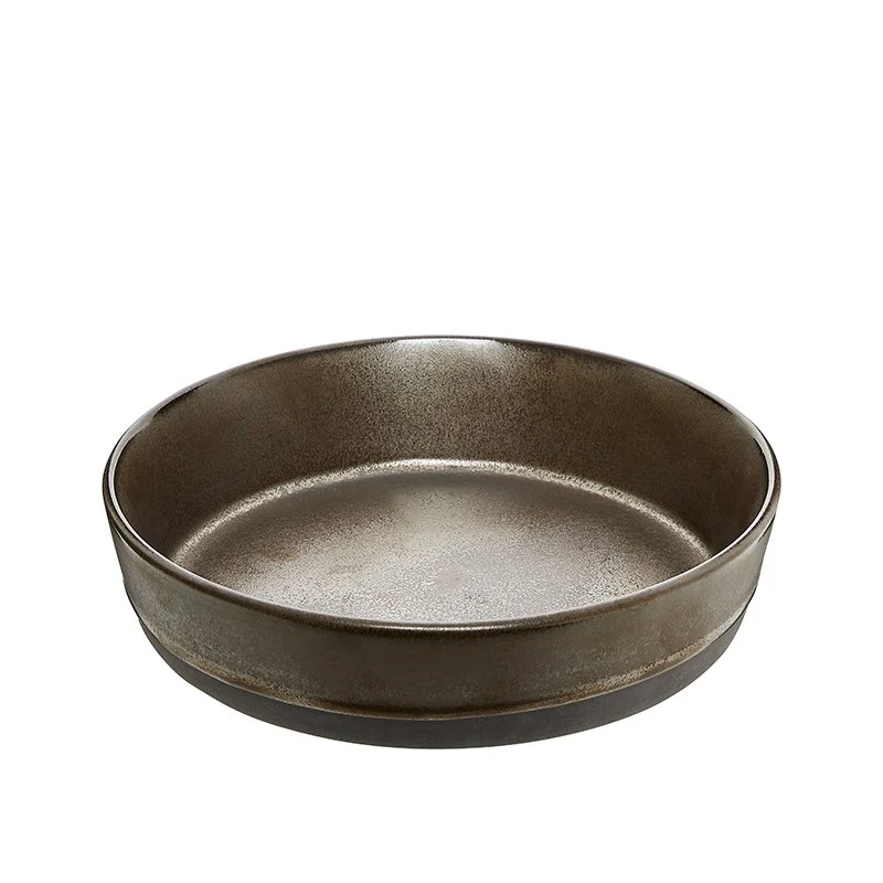 WHOLE Metallic Brown Suppetallerken 19,4cm